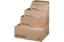 Lot de 20 : smartboxpro Carton d'expédition MAIL BOX, taille: XL, marron