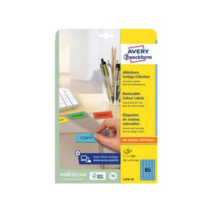 AVERY Zweckform Stick&Lift Etiquette, 38,1 x 21,2 mm, rouge