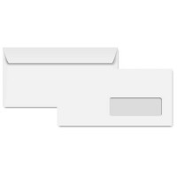 Clairalfa Enveloppes DL, 110 x 220 mm, blanc recyclé
