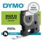 DYMO D1 Cassette de ruban à étiqueter noir/transparent,