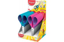 Lot de 24 : Maped Ciseaux Essentials Soft, longueur: 130 mm, présentoir