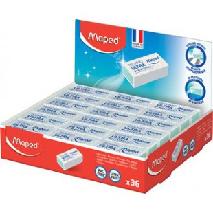 Lot de 36 : Maped Gomme en plastique Technic Ultra Mini, présentoir de