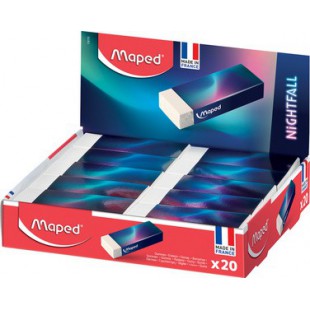Lot de 20 : Maped Gomme en plastique NIGHTFALL TEENS, présentoir de 20