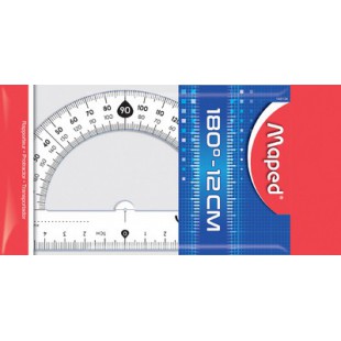 Maped Rapporteur 180 degrés, 120 mm, en plastique