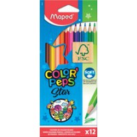 MAPED Crayon de couleur COLOR'PEPS Star, étui carton de 6