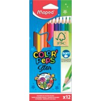 MAPED Crayon de couleur COLOR'PEPS Star, étui carton de 6