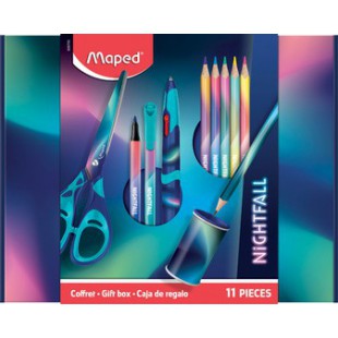 Maped Coffret cadeau pour l'école NIGHTFALL, 11 pièces