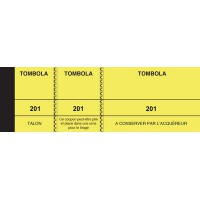 Lot de 10 : ELVE Bloc 'Tombola', 50 x 150 mm, jaune canari