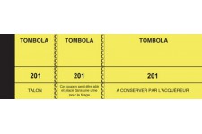 Lot de 10 : ELVE Bloc 'Tombola', 50 x 150 mm, jaune canari