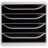 EXACOMPTA Module de classement BIG-BOX, 4 tiroirs, gris