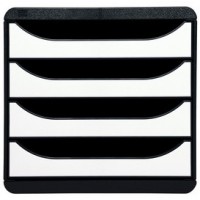 EXACOMPTA Module de classement BIG-BOX, 4 tiroirs, blanc
