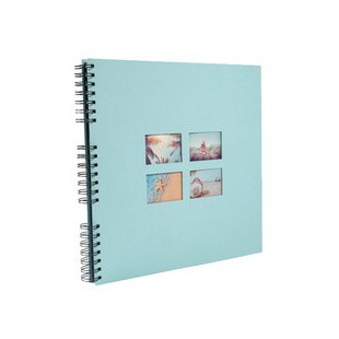 EXACOMPTA Album photos à spirales MILANO 320 x 320 mm, bleu