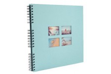 EXACOMPTA Album photos à spirales MILANO 320 x 320 mm, bleu