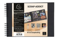 EXACOMPTA Kit de scrapbooking SCRAP ADDICT, noir