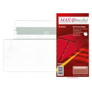 MAILmedia enveloppe Offset, long format, sans fenêtre, blanc