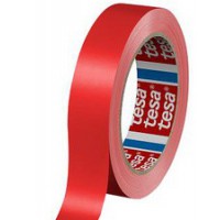 tesa Ruban adhésif d'emballage 60404, 9 mm x 66 m, rouge