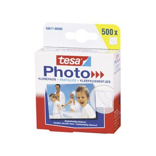 tesa Photo Pastilles adhésives pour photos, blanc, fixation