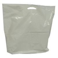 HAPPEL Sac cabas en LDPE, (L)380 x (P)50 x (H)450 mm, blanc