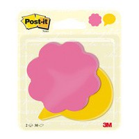 Post-it Bloc-note adhésif Die-Cut 'Etoile & coeur'