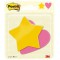 Post-it Bloc-note adhésif Die-Cut 'Etoile & coeur'