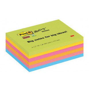 Post-it Bloc-note Meeting Notes Super Sticky, 203 x 152 mm
