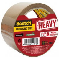 3M Scotch Ruban adhésif d'emballage HEAVY, 50 mm x 50 m