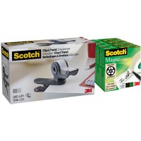 Scotch Dévidoir de ruban adhésif Clip & Twist, gris foncé
