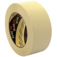 3M Ruban adhésif crêpé 201E, 18 mm x 50 m, Papier, beige