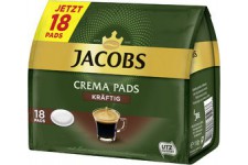 JAKOBS Dosette de café CREMA PADS KRÄFTIG, paquet de 18