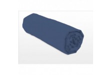 LOVELY HOME Drap housse - 140 x 190 + 30 cm - 100% coton - Bleu