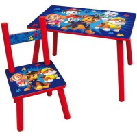FUN HOUSE PAT'PATROUILLE Table H 41,5 cm x l 61 cm x P 42 cm avec une chaise H 49,5 cm x l 31 cm x P 31,5 cm - Pour enfant