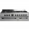 Cuisiniere piano gaz 3 fours électriques CONTINENTAL EDISON CECP903FIX 5 feux - Inox - Largeur 90 cm
