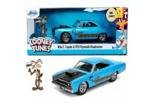 Looney Tunes Roadrunner Plymouth 1970 car + Coyote figure set