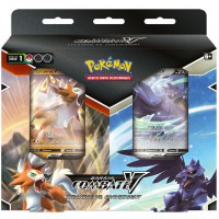 Spanish Pokemon Lycanroc VS Corviknight Battle Deck Bundle blister pack of 2 decks of cards