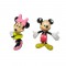 Lot de 2 : Keyring Mickey Minnie Disney 5cm assorted