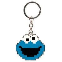 Sesamestreet Cookie Monster metal keychain
