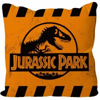 Jurassic Park logo cushion