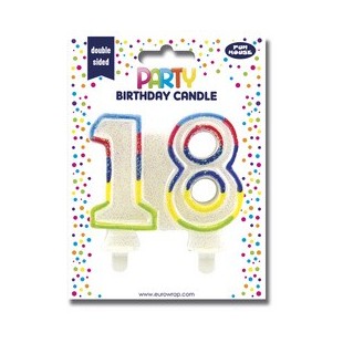 Clairefontaine Bougie nombre 'Pailletée', numéro 18