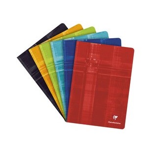 Lot de 10 : Clairefontaine Cahier piqûre, A4, ligné + marge