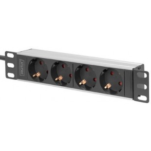 DIGITUS 10' Steckdosenleiste mit Aluminiumprofil, 4-fach