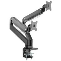 DIGITUS Support double écran universel, fixation par serrage