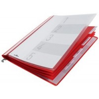 Lot de 5 : DURABLE Personalhefter mit Hängeschiene, DIN A4, rot