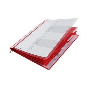 Lot de 5 : DURABLE Personalhefter mit Hängeschiene, DIN A4, rot