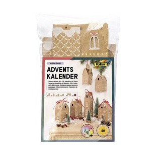 folia Kit pour calendrier de l'Avent HYGGE DORF, 49 pièces