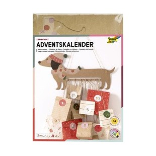 folia Kit pour calendrier de l'Avent SAUSAGE DOG, 54 pièces