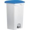 helit Poubelle à pédale 'the step', 90 litres, blanc/blanc