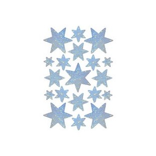 HERMA Sticker de Nöel DECOR 'étoiles', assorti, argent,
