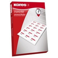Kores Etiquette universelle, 52,5 x 21,2 mm, blanc