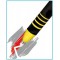 Läufer Stylo-gomme en plastique, 2 gommes de rechange, jaune