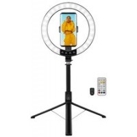 LogiLink Anneau lumineux pour smartphone avec trépied/perche